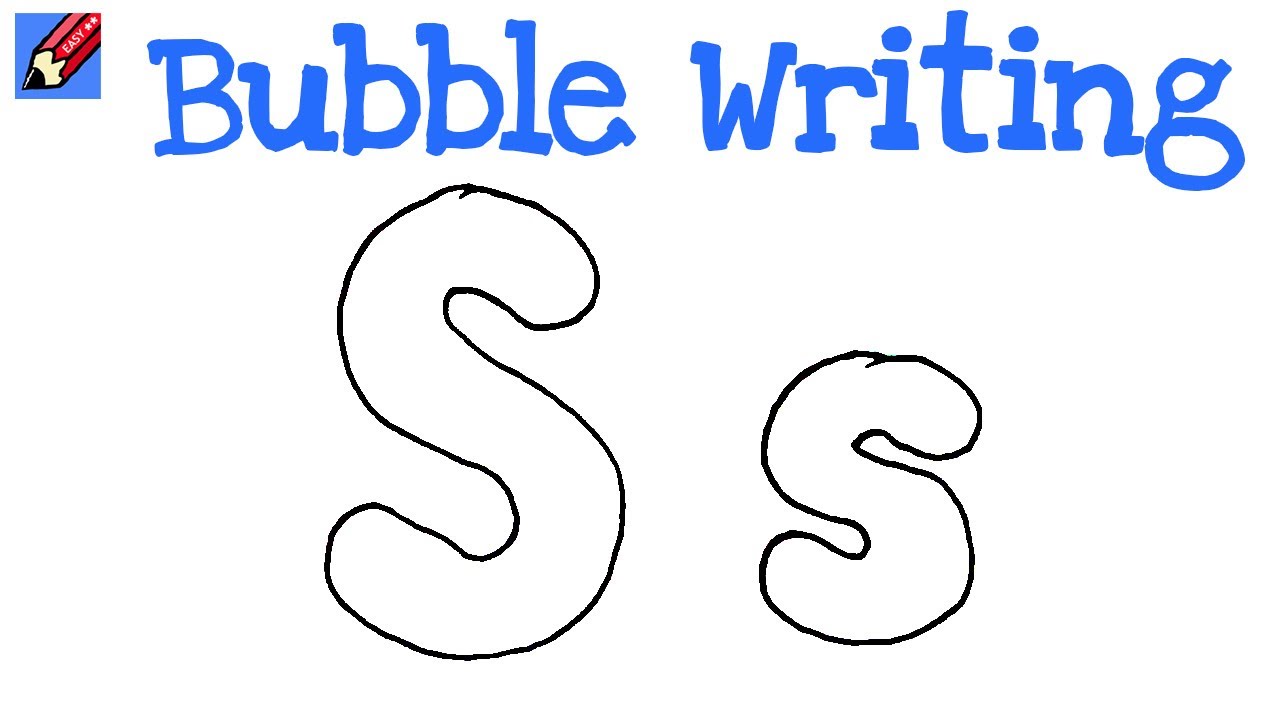 How to draw bubble writing real easy