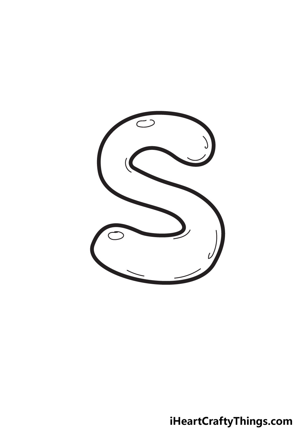 Bubble letter s draw your own bubble s in easy steps