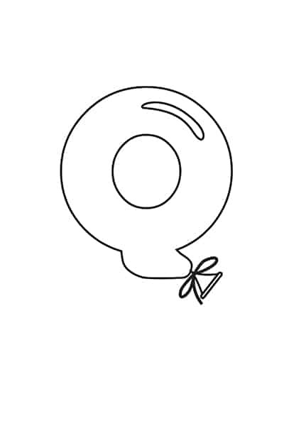 Printable bubble letters balloon letter q