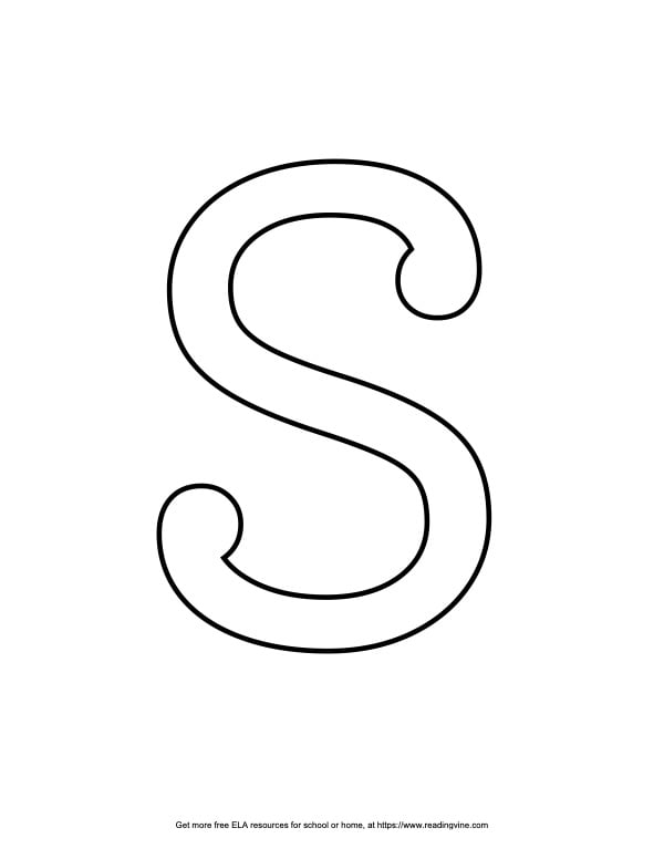 Capital serif bubble letter s image