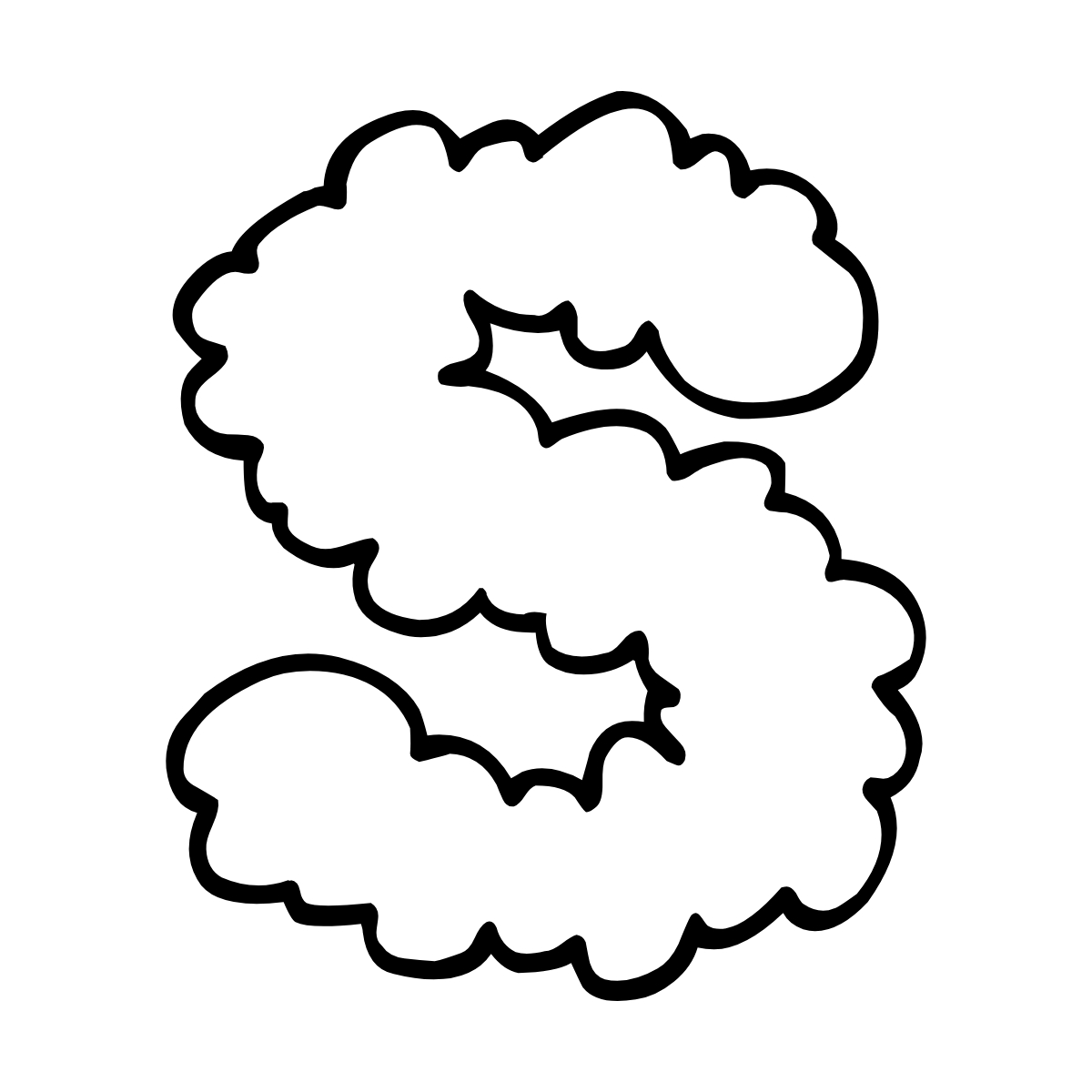 Printable cloud letters free alphabet font letter templates