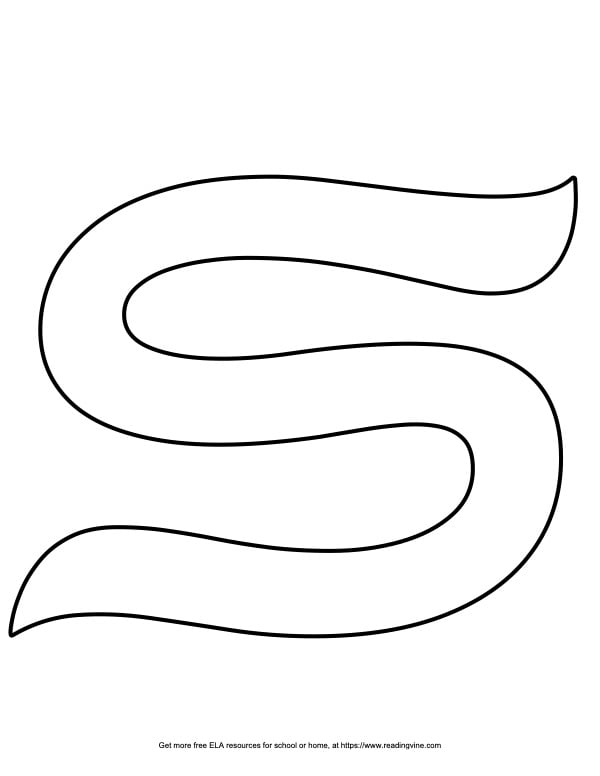 Curvy capital bubble letter s image