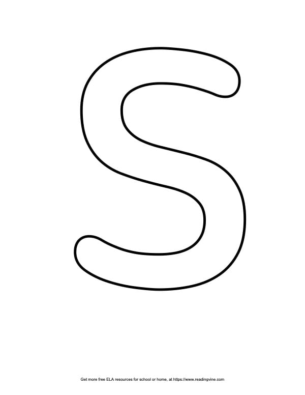 Roundish capital bubble letter s image