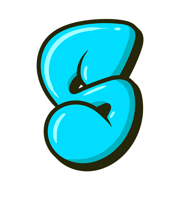 Letter s graffiti alphabet s typography blue letter s bubble letter s jigsaw puzzle by elsayed atta