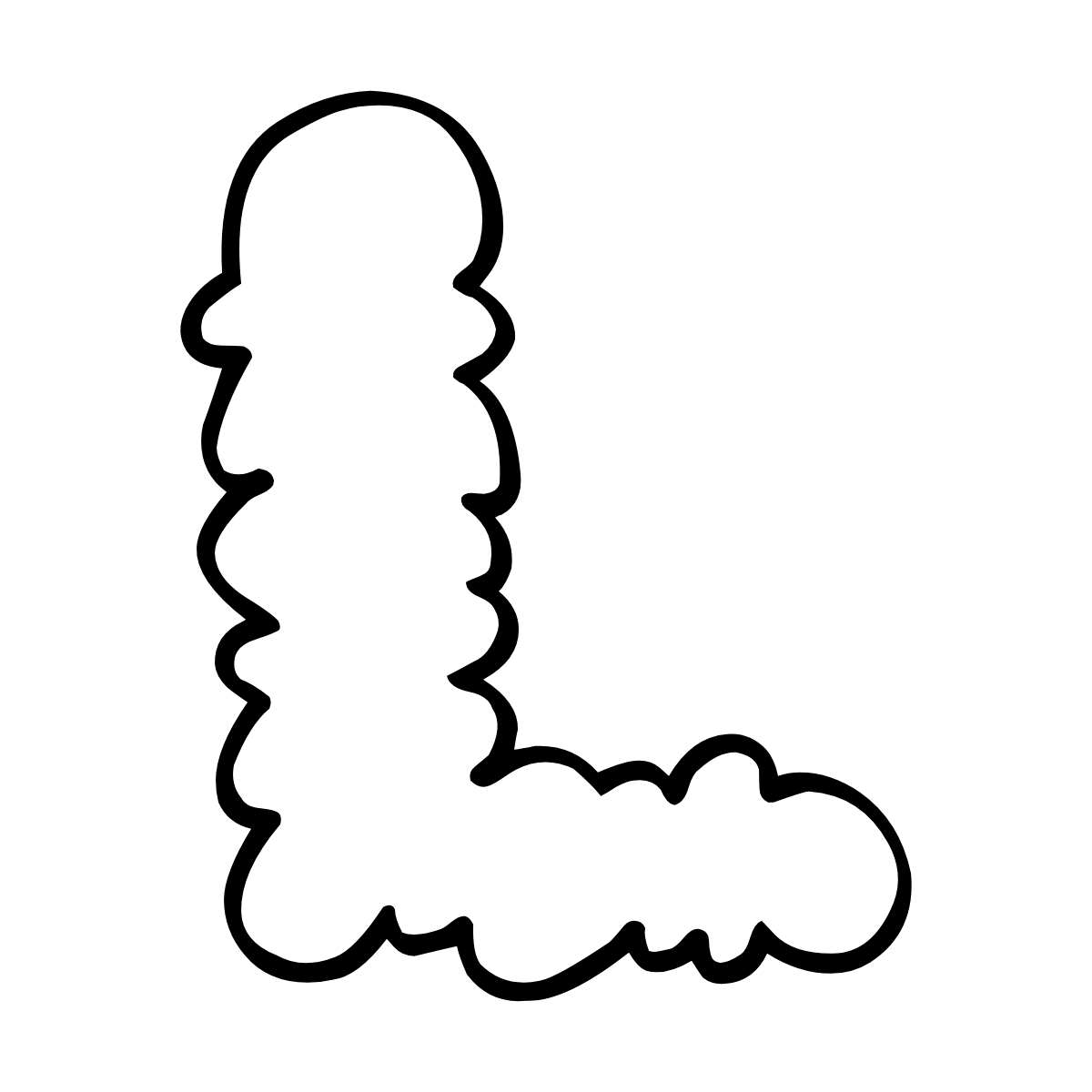 Printable cloud letters free alphabet font letter templates