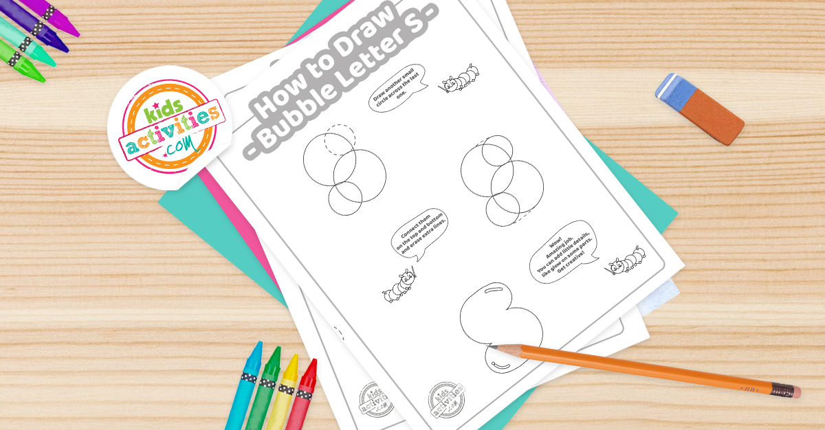 How to draw the letter s in bubble graffiti kids activities blog