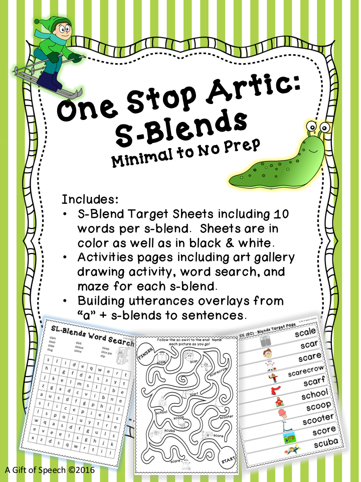 A gift of speech printables giveaway