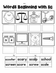 Sc blend activities worksheets