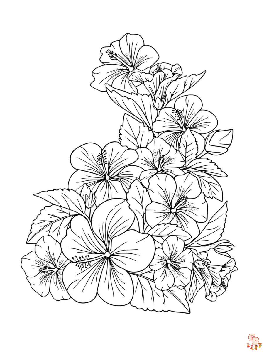 Enjoy free printable flowers coloring pages with