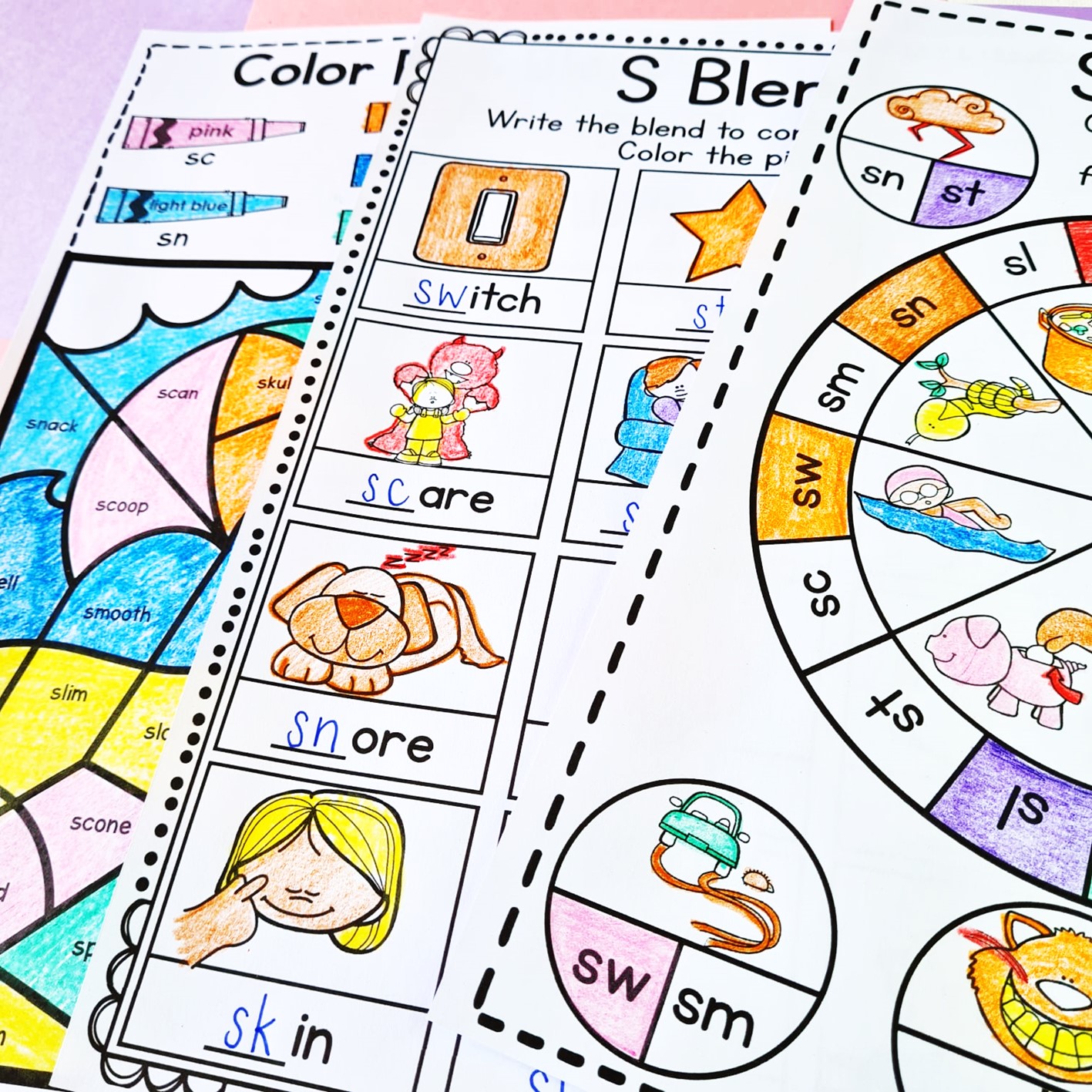 S l r initial blends activities and worksheets made by teachers