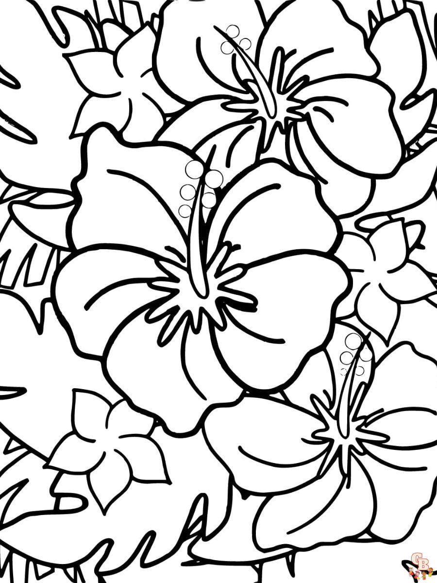 Enjoy free printable flowers coloring pages with