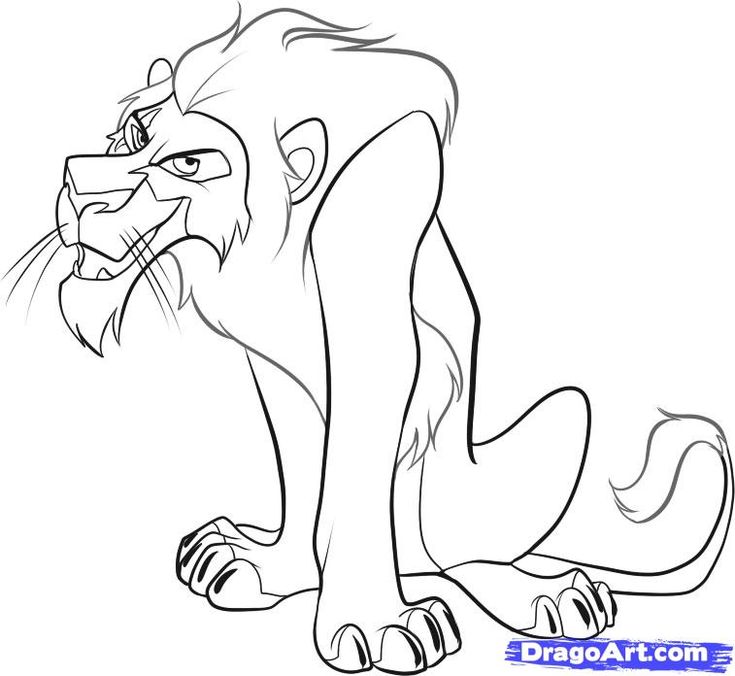 How to draw scar step by step disney characters cartoons draw cartoon characters free online drawiâ lion king drawings lion coloring pages lion king tattoo