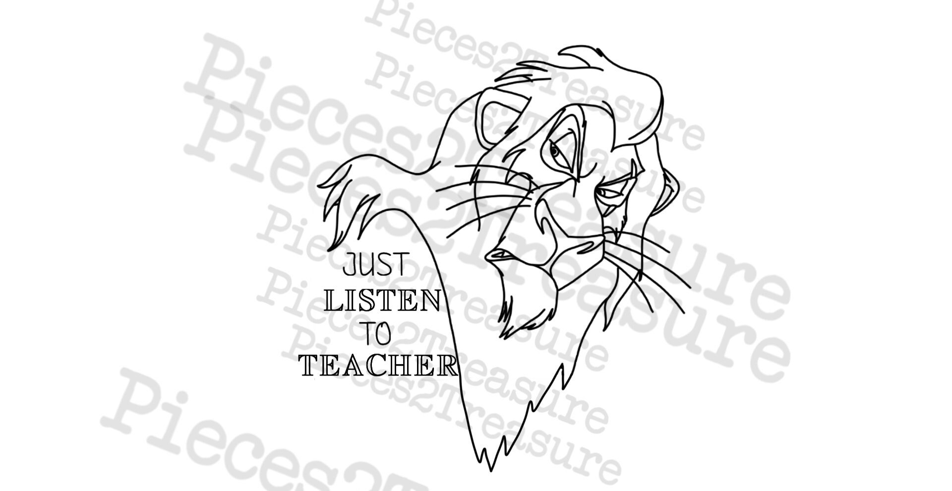 Scar lion king teacher svg just listen to teacher svg script lettering cricut svg silhouette svg vinyl cut digital file