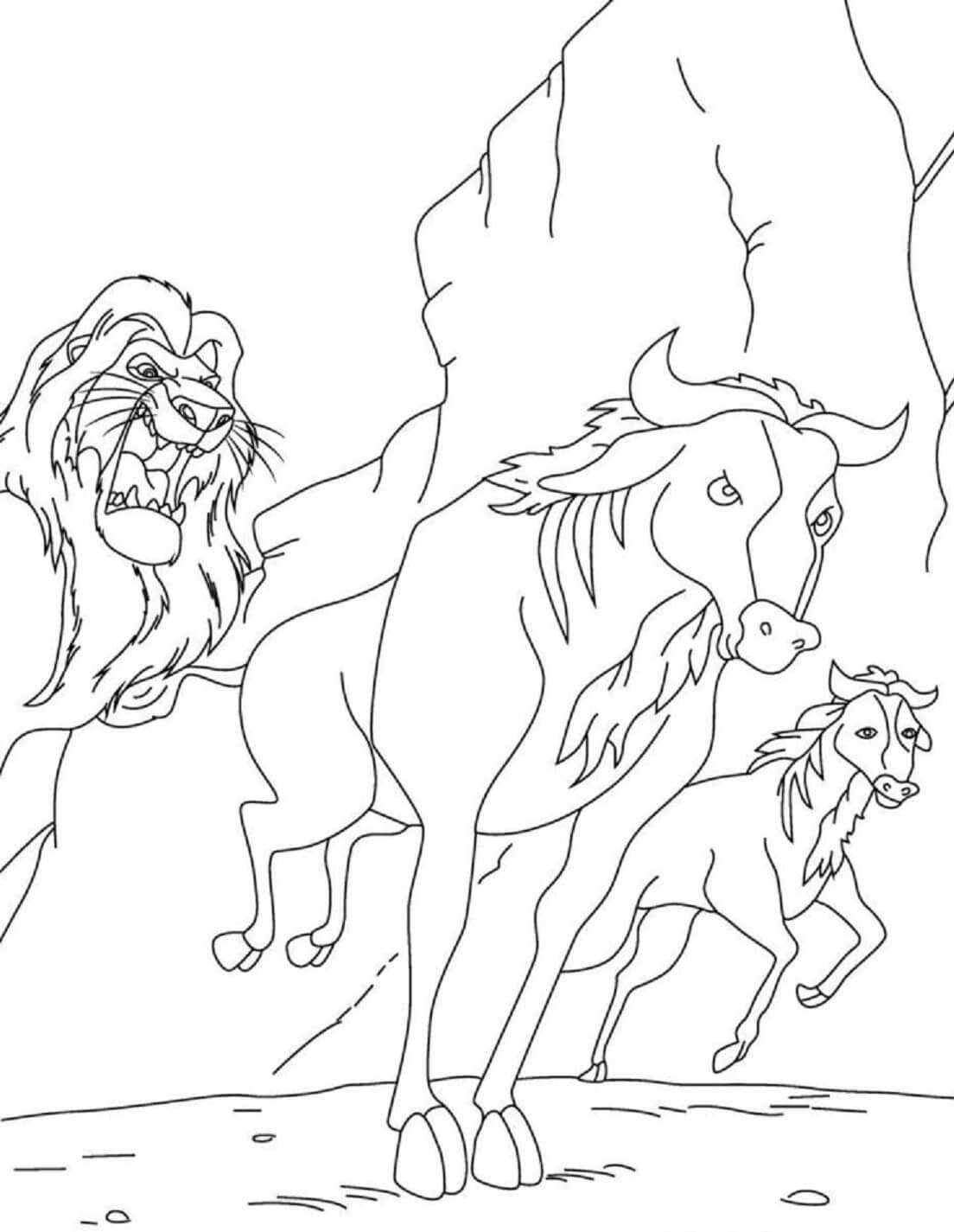 Angry scar coloring page