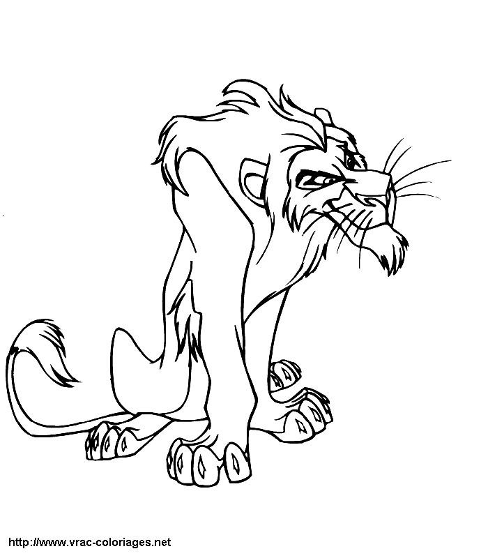 Scar lion king coloring page