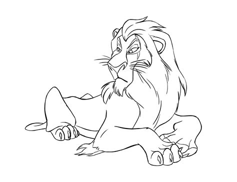 Scar from lion king louring pages