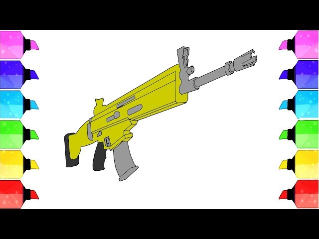 Fortnite rifle scar coloring page