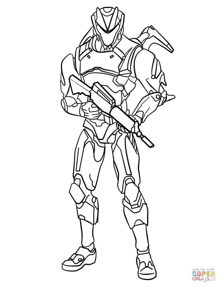 Fortnite omega coloring page free printable coloring pages