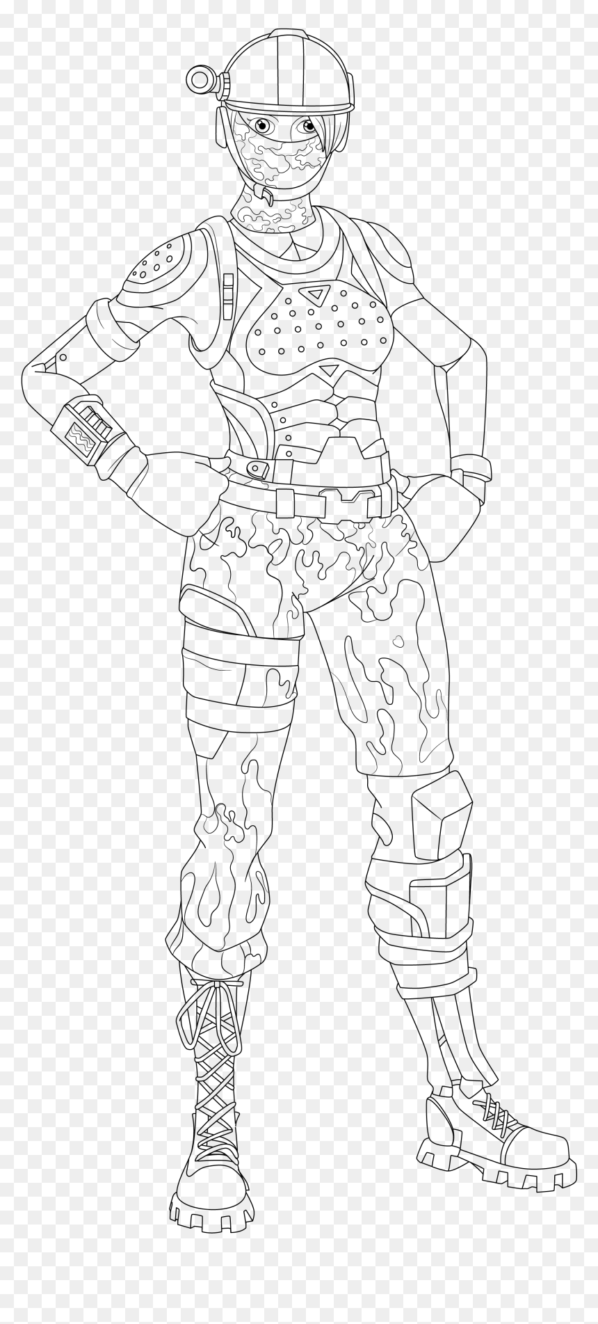 Fortnite coloring pages renegade raider hd png download