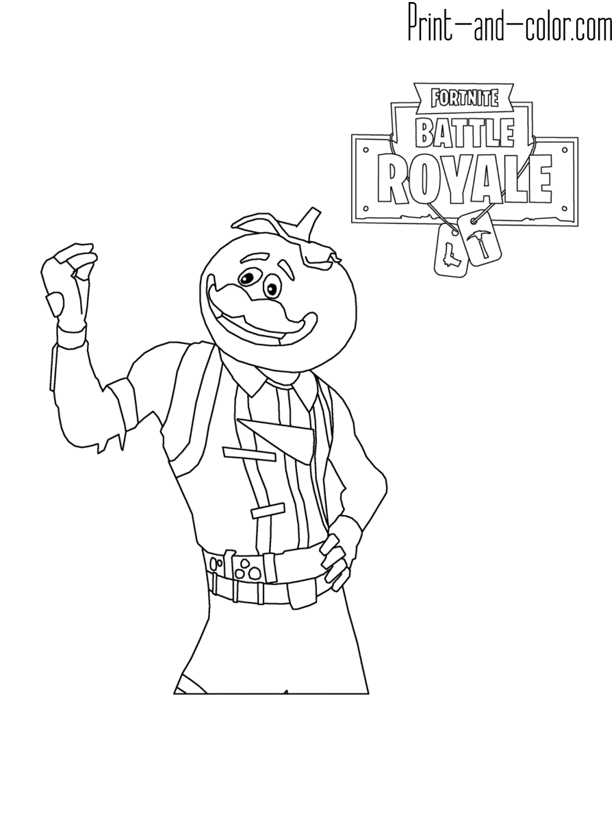 Fortnite coloring pages print and color