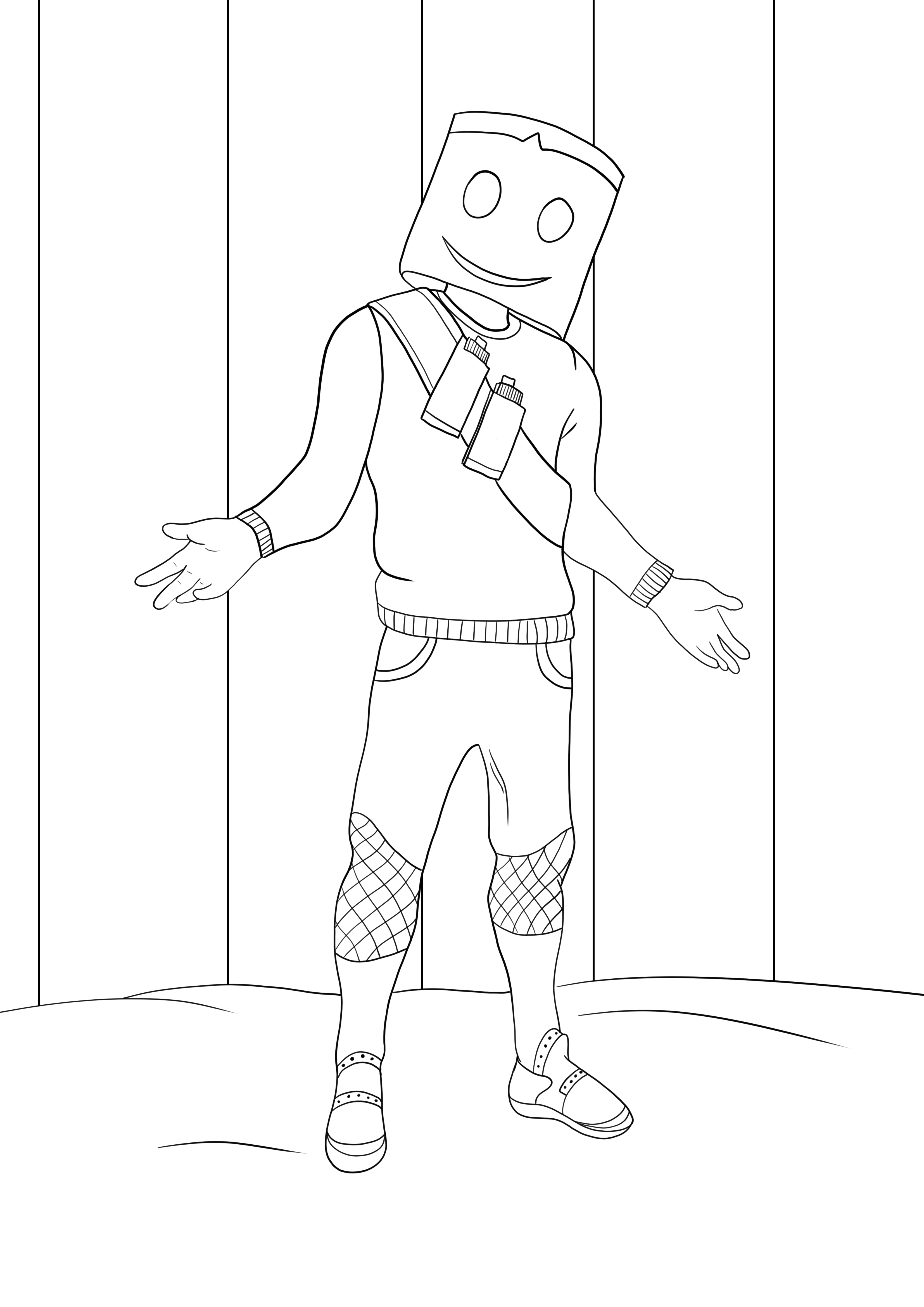 Marshmallow from fortnite coloring image free to download