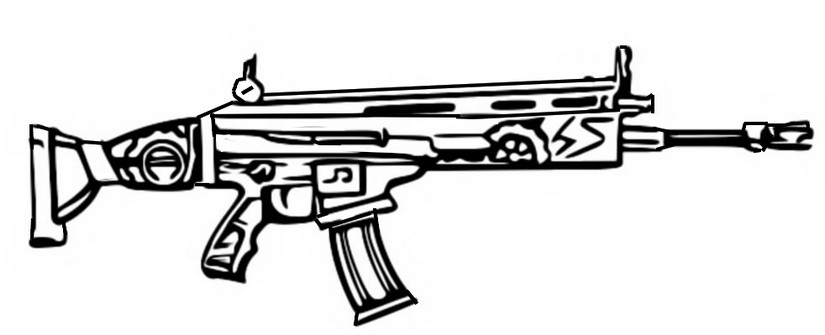 Coloring page fortnite chapter season weapon