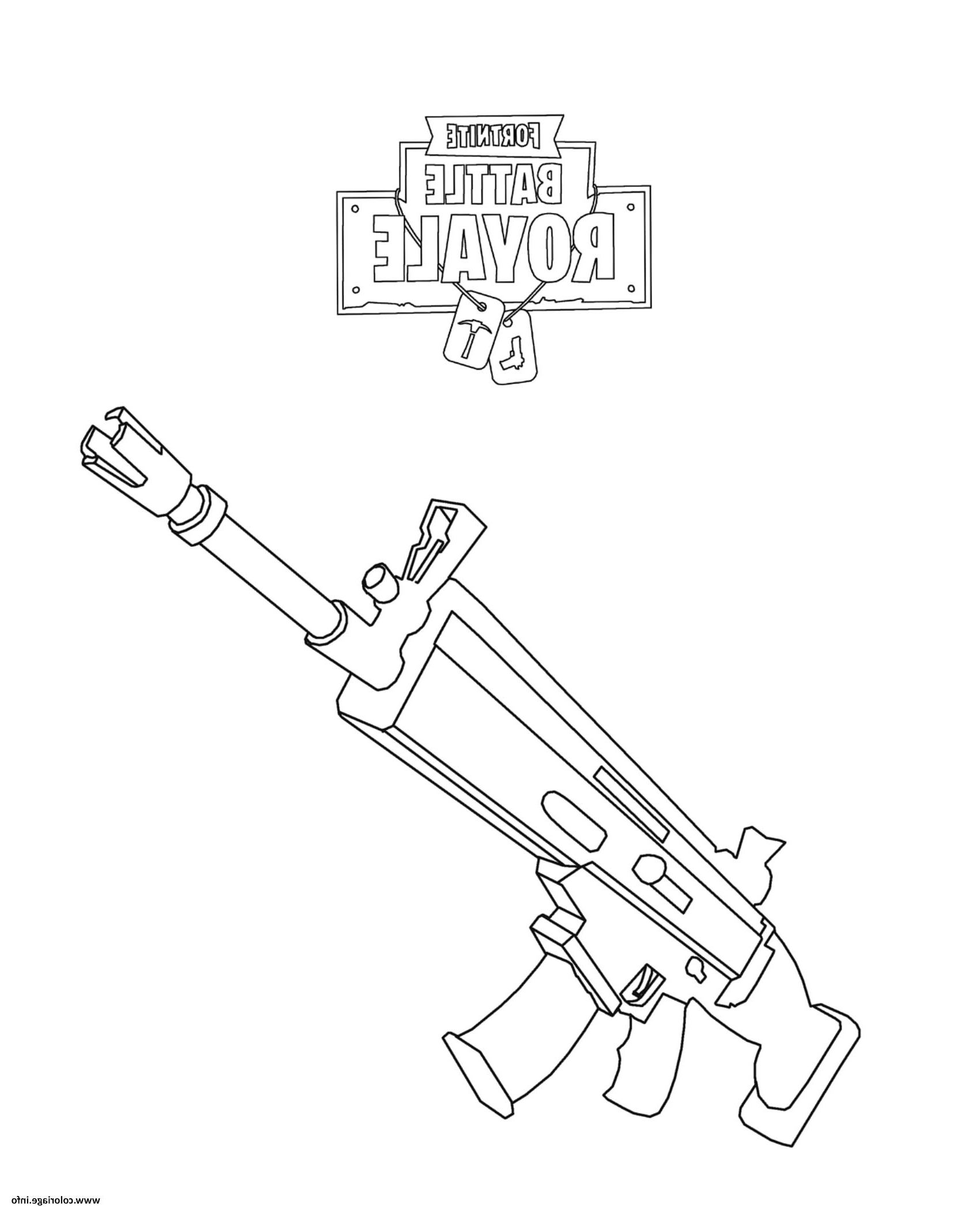 Coloriage fortnite a imprimer frais coloriage fortnite battle royale scar dessin coloriage coloriage gratuit livre coloriage