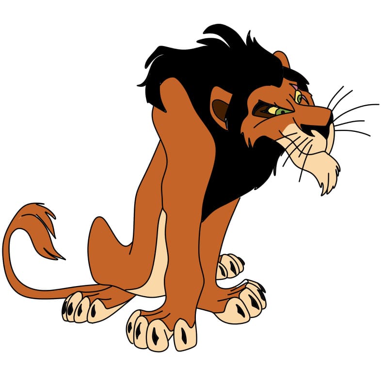 Scar from the lion king drawing tutorial