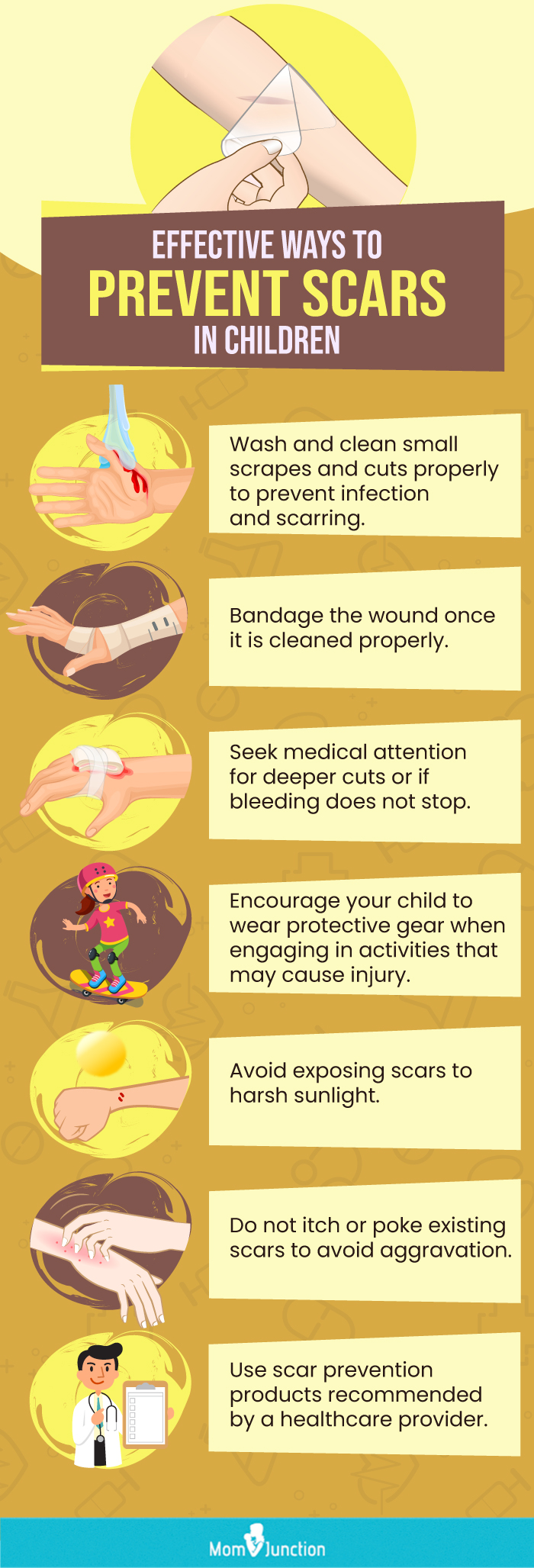 Simple ways to treat kids scars and prevention tips