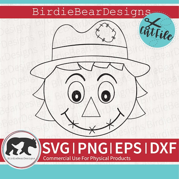 Cute scarecrow face svg scarecrow svg scarecrow boy svg kids halloween svg cute fall svg coloring page svg fall scarecrow svg