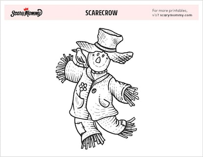 Well eat crow if you dont love these scarecrow coloring pages