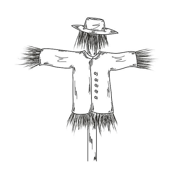 Scare crow face drawing stock illustrations royalty