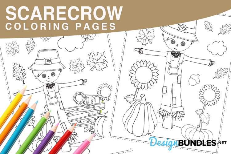 Scarecrow coloring pages