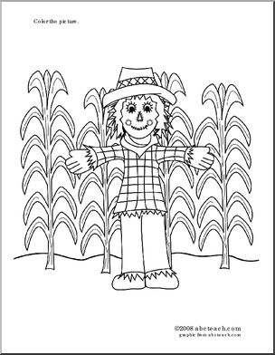 Scarecrow coloring page