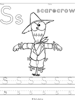 Scarecrow coloring pages autumn