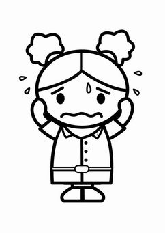 Coloring page afraid