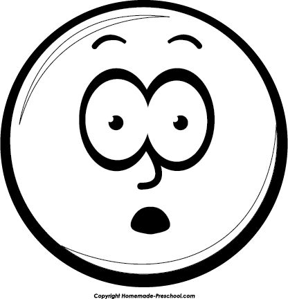 Clipart smiley face black and white