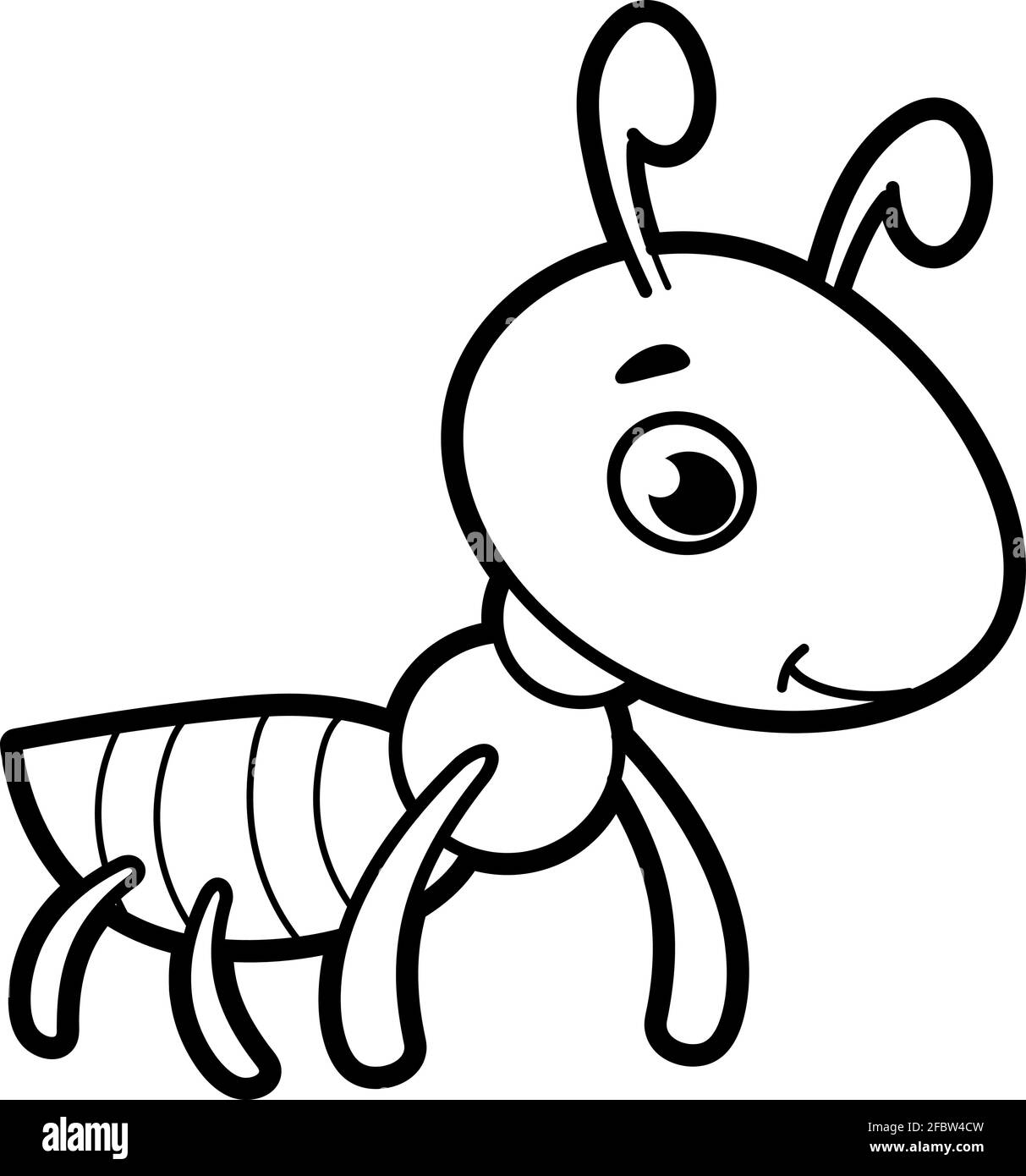 Coloring book or page for kids ant black and white vector illustration stock vector image art