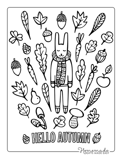 Free printable autumn fall coloring pages