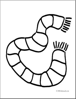 Clip art basic words scarf coloring page i