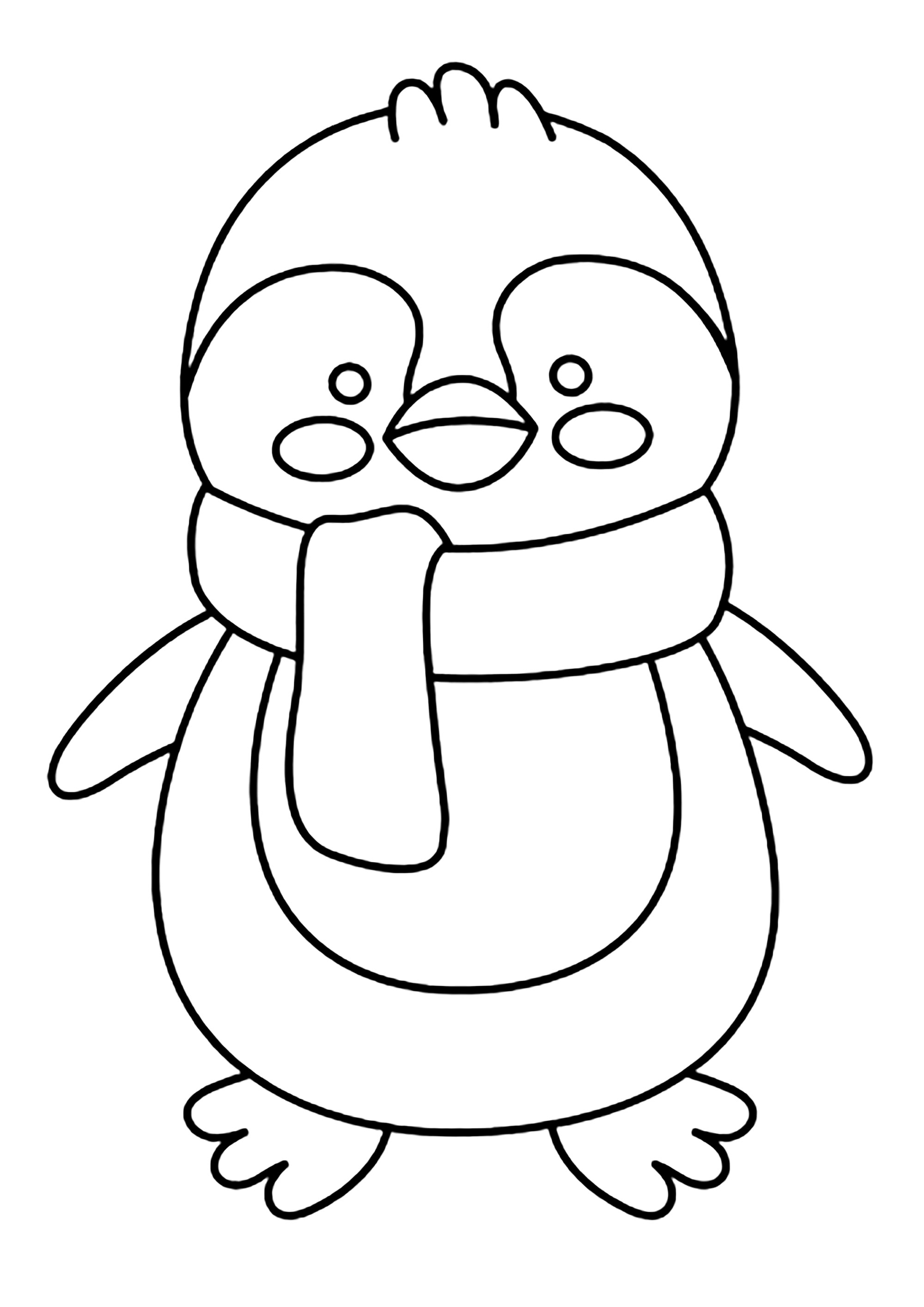Little penguin with a scarf