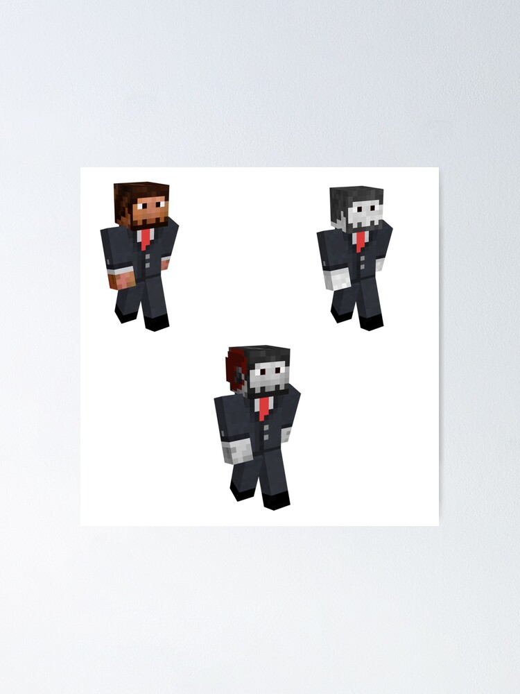Jschlatt minecraft skin poster for sale by nicolee