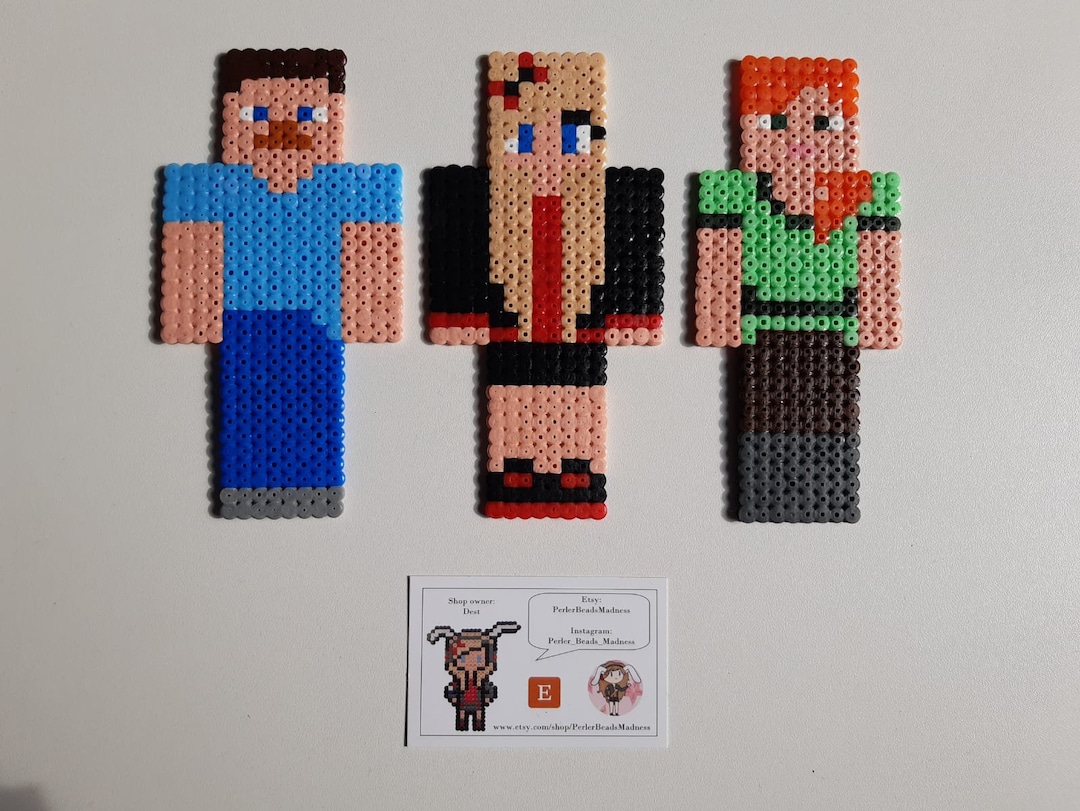 Minecraft skins own skin available perler beads