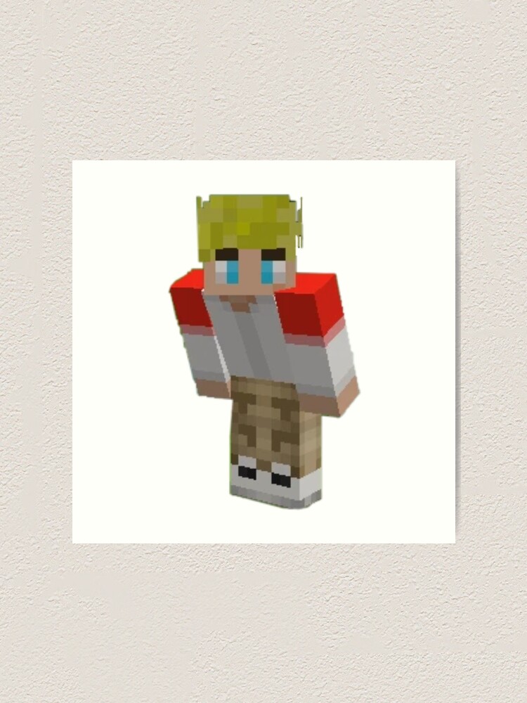 Tommyinnit minecraft skin art print for sale by panda ã