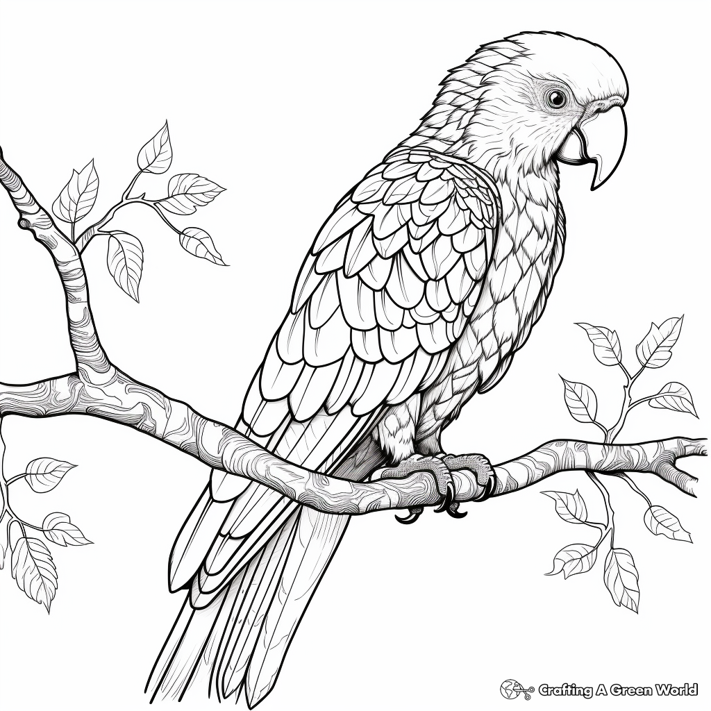 Scarlet macaw coloring pages