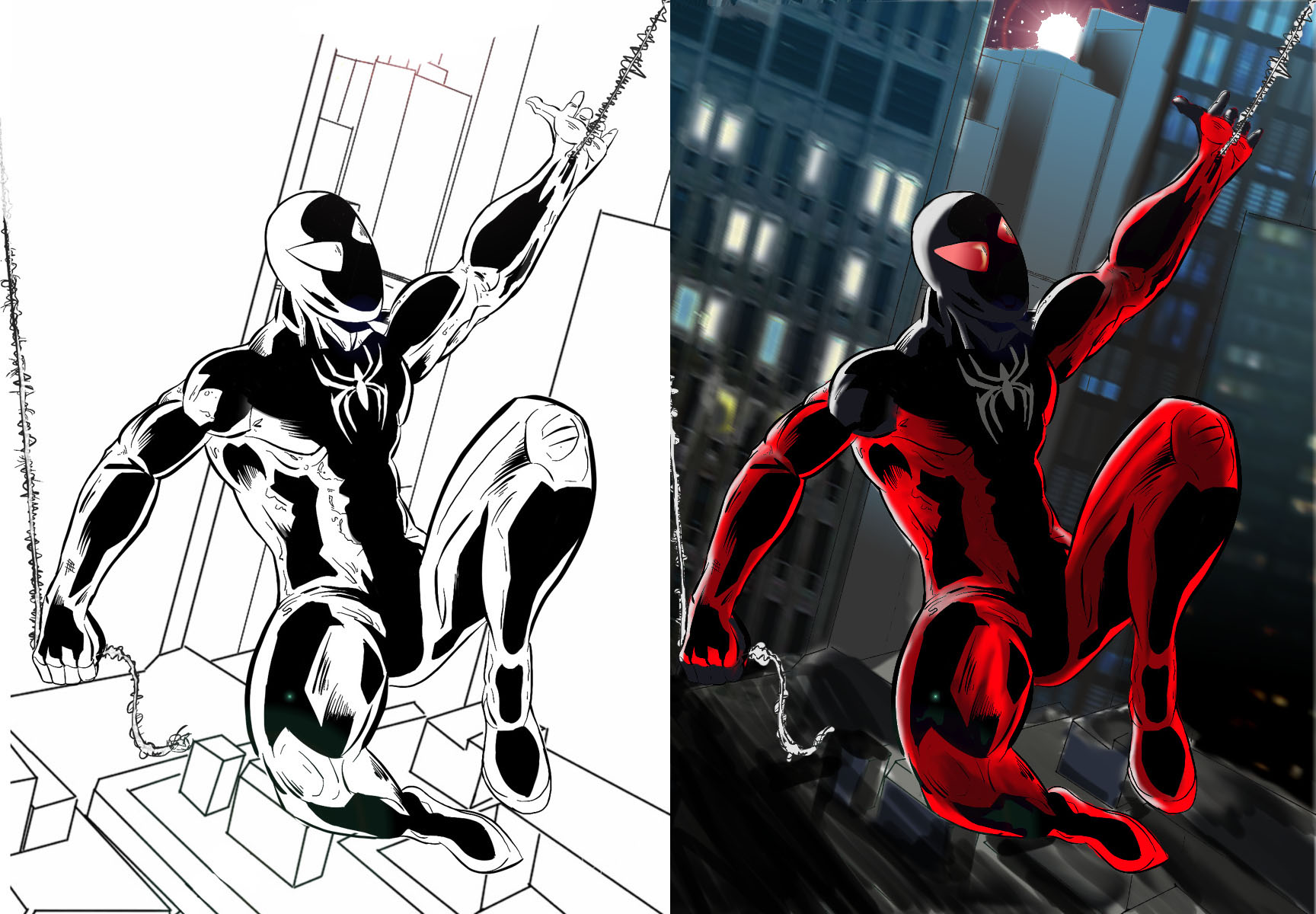 Scarlet spider coloring test by lucasknight on