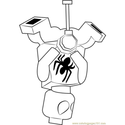 Lego spider coloring pages for kids