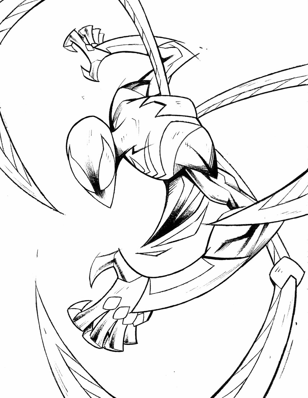 Iron spider line art â