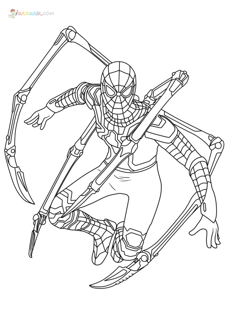 Iron spiderman coloring pages