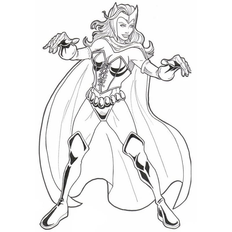 Scarlet witch coloring pages